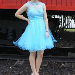 Blue homecoming dress